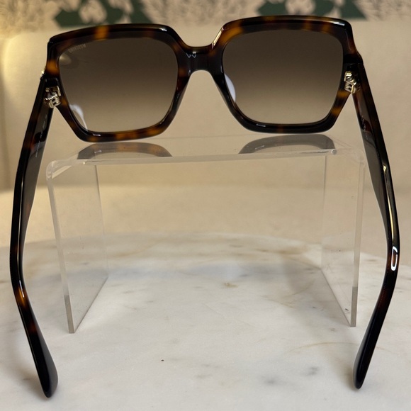 Moschino Brown Tortoise Sunglasses NIB with case & lense cloth - Picture 4 of 6